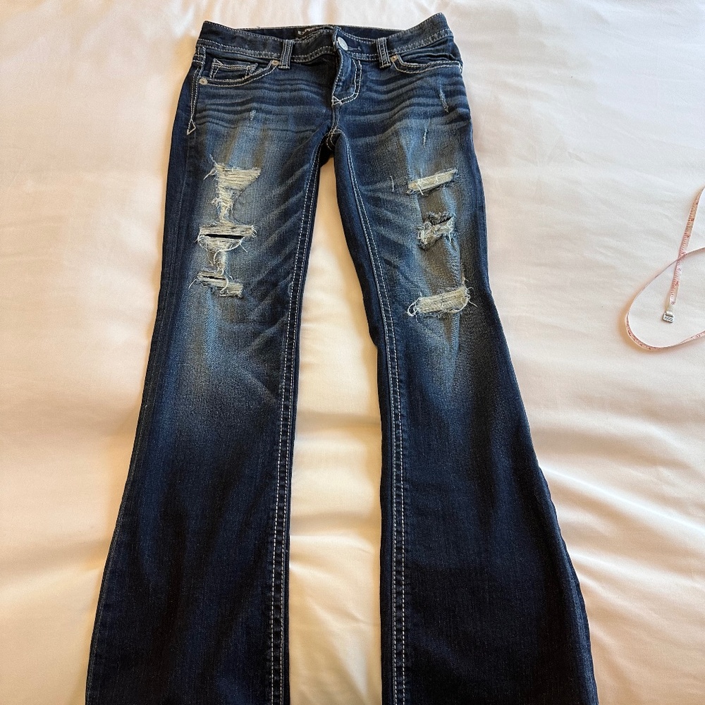Womens Express Jeans Boot cut Low Rise size 2S